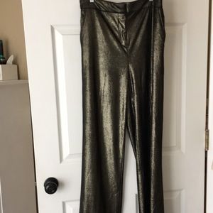 Soft Black and Gold Metallic Pants